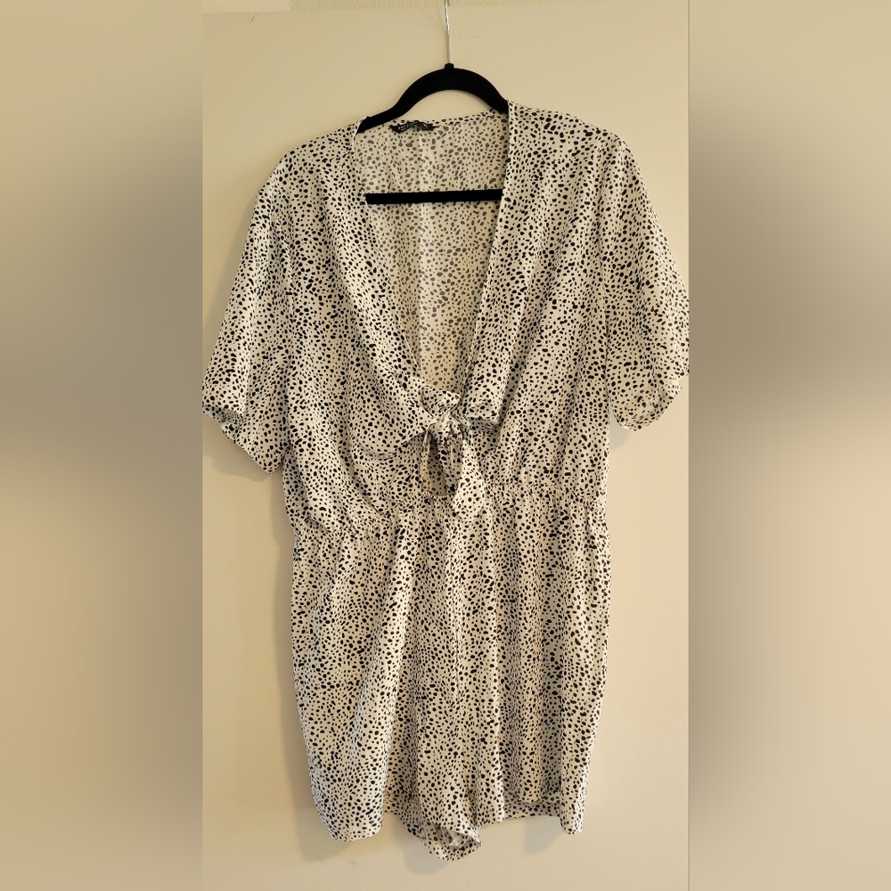 Plus tie front romper